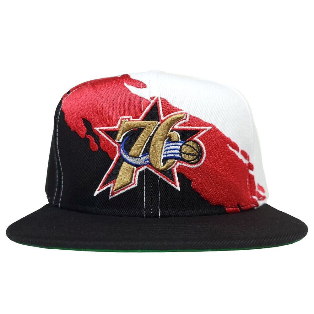 Philadelphia 76ers Mitchell & Ness NBA Snapback Hat Cap 3D Logo Paint New